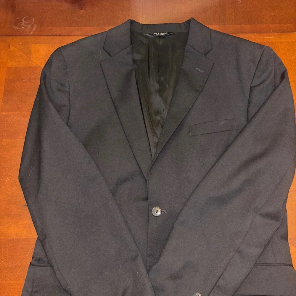 Jos A Bank | Travelers Collection | Black Wool Blazer |‎ Men's 42L